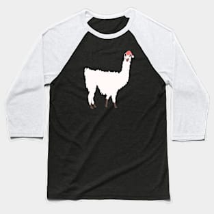 Christmas Snowflake Llama Pattern Baseball T-Shirt